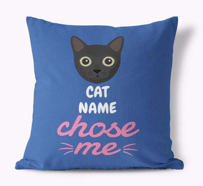 'Chose Me' - Personalized {breedFullName} Canvas Pillow